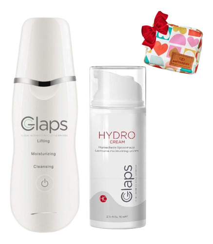 Espatula Ultrasonica + Hydro Cream Humectacion Facial Glaps