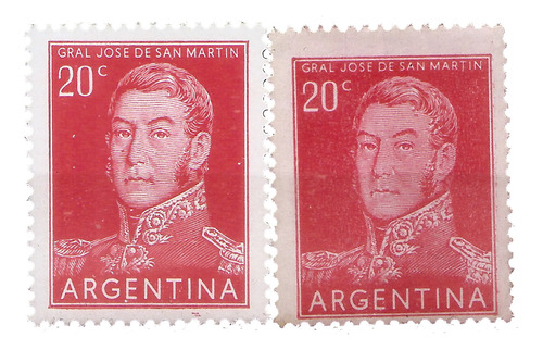 Argentina Gj 1034 San Martín 546 Mint Variedad Falta Color
