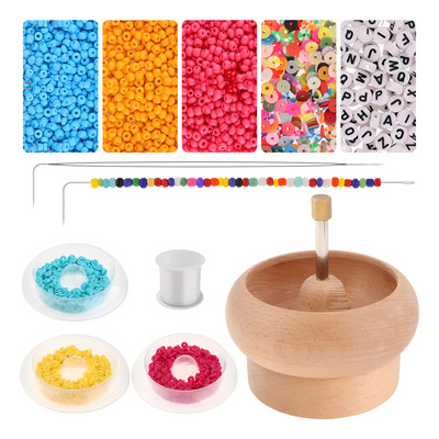 C Cuenco Giratorio De Cuentas De Madera,kit Para Hacer