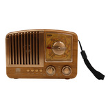 Bocina Inalambrica Bluetooth Vintage Radio Fm Recargable Usb