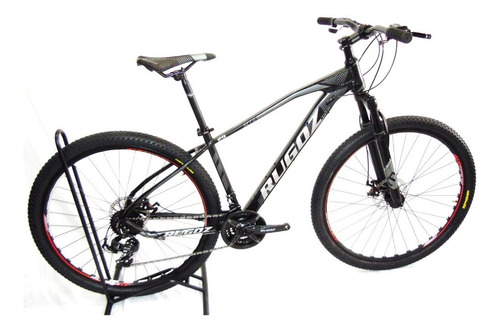 Bicicleta Mtb Rugoz 29  Aluminio 24 Vel Susp Bloque +luz Led