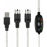 2 Conectores De Cable Midi A Usb Para Pc A Sintetizador M