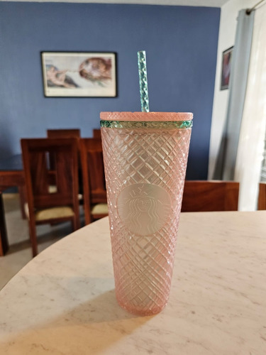 Starbucks Peach Pearl Pink Jeweled Vaso Verano 2023