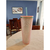 Starbucks Peach Pearl Pink Jeweled Vaso Verano 2023