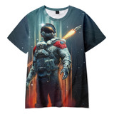 Playera De Manga Corta Hot Game Starfield Con Estampado 3d