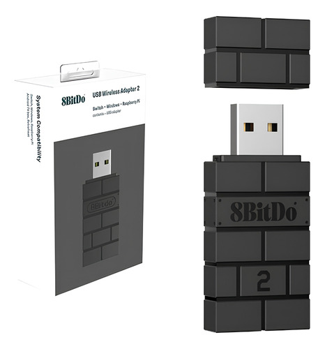 Adaptador Usb 8bitdo Ver.2 Controles Bluetooth Switch Pc Mac