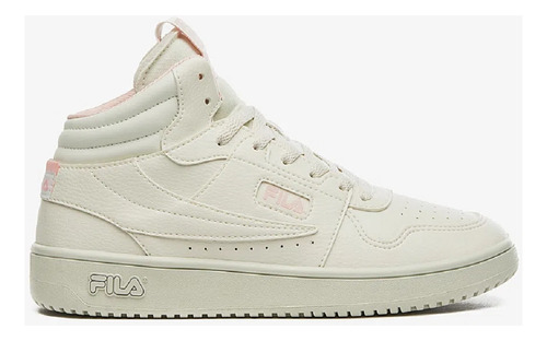 Tênis Fila Feminino Confortável Classic Acd Mid Branco Rosa 