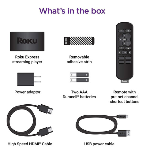 Roku Express Hd Streaming Media Player 2019 (renovado), Negr