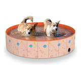 Piscina Plegable Para Perros Y Gatos - 48 X12 , Naranja