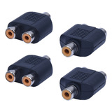 Adaptador Rca Av Splitter Y, 4 Unidades, Adaptador En Y, 1 H