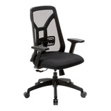 Silla Ejecutivo Ergonómica Con Percha Mesh Tela Negra Tokio