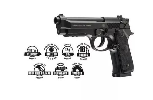 Pistola Co2 12g Municiones 4.5mm Umarex Beretta 92a1 Xchws C