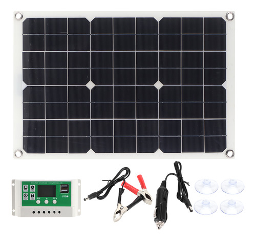 Kit De Panel Solar Fotovoltaico Monocristalino De 20 Vatios