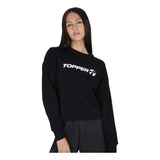 Buzo Topper Crew Comfy Mujer En Negro | Moov