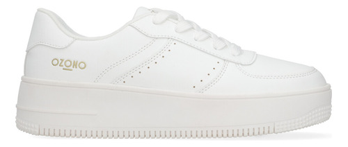 Tenis Urbano Blanco De Mujer Plataforma Capa De Ozono 610901