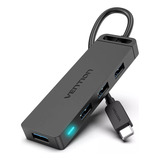 Hub Usb C Vention Multipuerto - 4 En 1 - Usb C A 4 Puertos Usb 3.0 - 5gbs - Premium - Teclado / Disco Rigido / Mouse / Pendrive / Impresora / Pc / Notebook / Para Macbook Thunderbolt / - Tgkbd