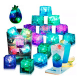 Cubo Hielo X 12 Luminosos Luz Led Multicolor Fiesta 550390