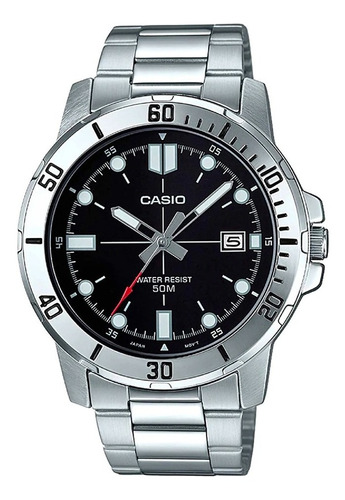 Reloj Hombre Casio Mtp-vd01d-1e Plateado Análogo/ Lhua Store