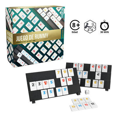 Juego de Mesa Rummy Jumbo Novelty con Fichas XL – Versión Gigante del Clásico Rummy, Ideal para Toda la Familia, Incluye Porta-Fichas, Estuche y 106 Piezas Resistentes | Envío gratis