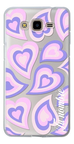 Funda Para Galaxy Para Mujer Corazones Morados Con Nombre