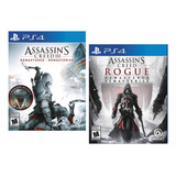 Combo Pack Assassin's Creed 3 + Assassin's Rogue Ps4 Nuevos*