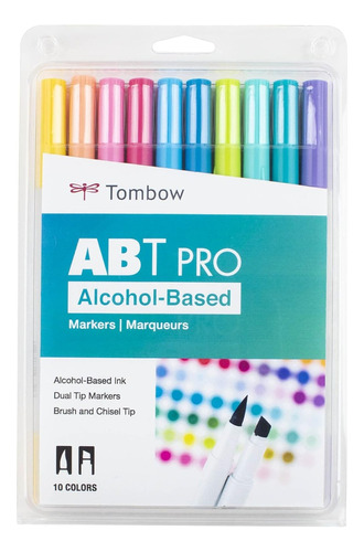 Tombow Abt Pro Dual Brush Base Alcohol 10 Pz Florales 72521