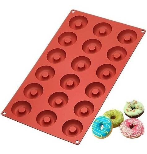 Molde De Silicón Para Mini Donuts Pequeñas