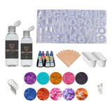 Moldes Silicona Letras Abc Grandes Kit Completo Joyeria 