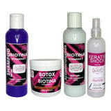 Kit Shampoo Acondicionador Crema Biotina Spray Keratina