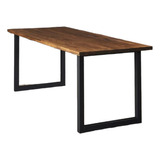 Mesa Comedor De Hierro Y Madera 140x80x75