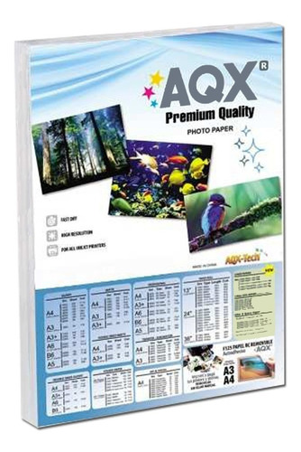 Papel Foto Fotografico Premium A4 230gr Hi Glossy X500 Hojas Aqx - Papel Ideal Para Tarjetas Personales, Fotos, Etc