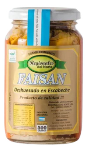 Escabeche De Faisan Regionales Del Norte X500gr Distribuidor