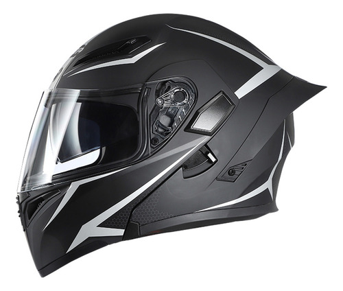 Casco De Moto De Cara Completa Abatible Con Doble Visera