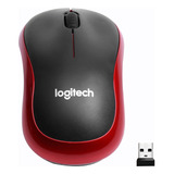 Ratón Inalámbrico Óptico Rojo Logitech M185 De 2,4 Ghz Y 1000 Ppp