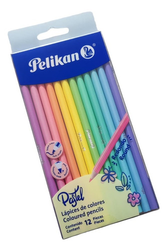 Lápices De Colores Pastel Pelikan Contiene 12pz.