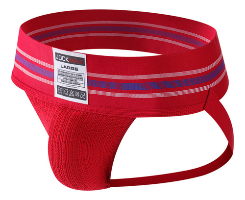 Cueca Jockstrap Masculina Respirável Jockmail Vermelho