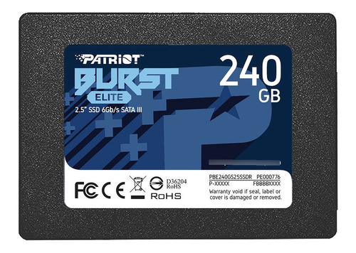 Disco Sólido Interno Patriot Burst Pbe240gs25ssdr 240gb