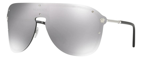 Versace Ve2180 1000/6g New Aviator Plata Con Accesorios