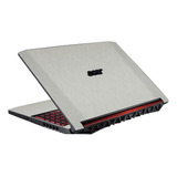 Skin Adesiva P/ Notebook Acer Nitro 5 An515-55, 45 Cor Aço Escovado