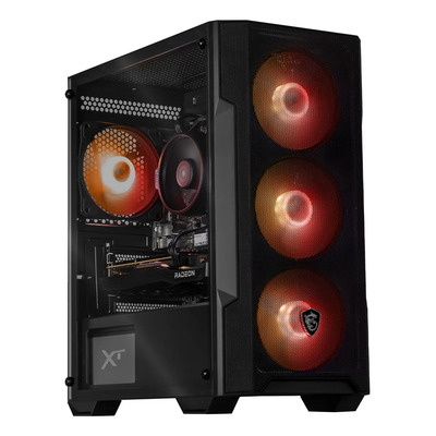 PC Gamer Xtreme PC Gaming MSI AMD Radeon RX 9060 Ryzen 7 32GB SSD 1TB WIFI Black gaming 1080p, estudios y multitarea | Meses sin interés
