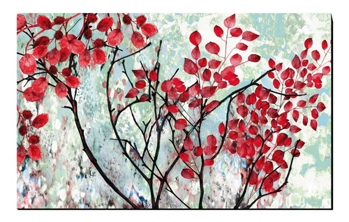 Cuadro Decorativo Flores Rojas 150 X 90 Cm