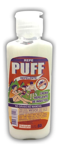 Repelente Para Mosquitos En Crema Puff 60cc X1