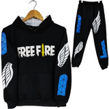 Conjunto De Pants Con Sudadera Free Fire Heroico Angelical