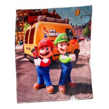 Cobertor Ligero Frazada Mario Bros Y Luigi Movie Matrimonial