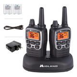 Midland T71vp3 Radio De 2 Vías Con Kit De Recarga 38 Millas