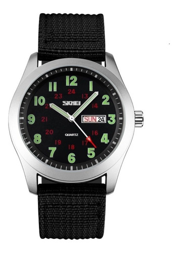 Reloj Skmei 9112 Militar Correa Nylon Calendario Completo