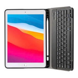 Case Imã Teclado Abnt2 Para iPad 7 8 9 Compartimento Pencil