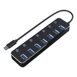 Extensor Divisor Usb Hub 7 Usb 3.0 De 5 Gbps Con Alimentació