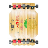 Skate Longboard Simetrico Bamboo Montado Abec 7