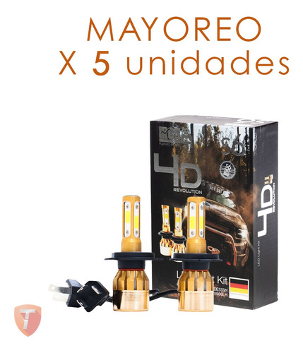 5 Kit Luces Faro Foco Led 4 Lados Caras S6 4d Mayoreo X5 